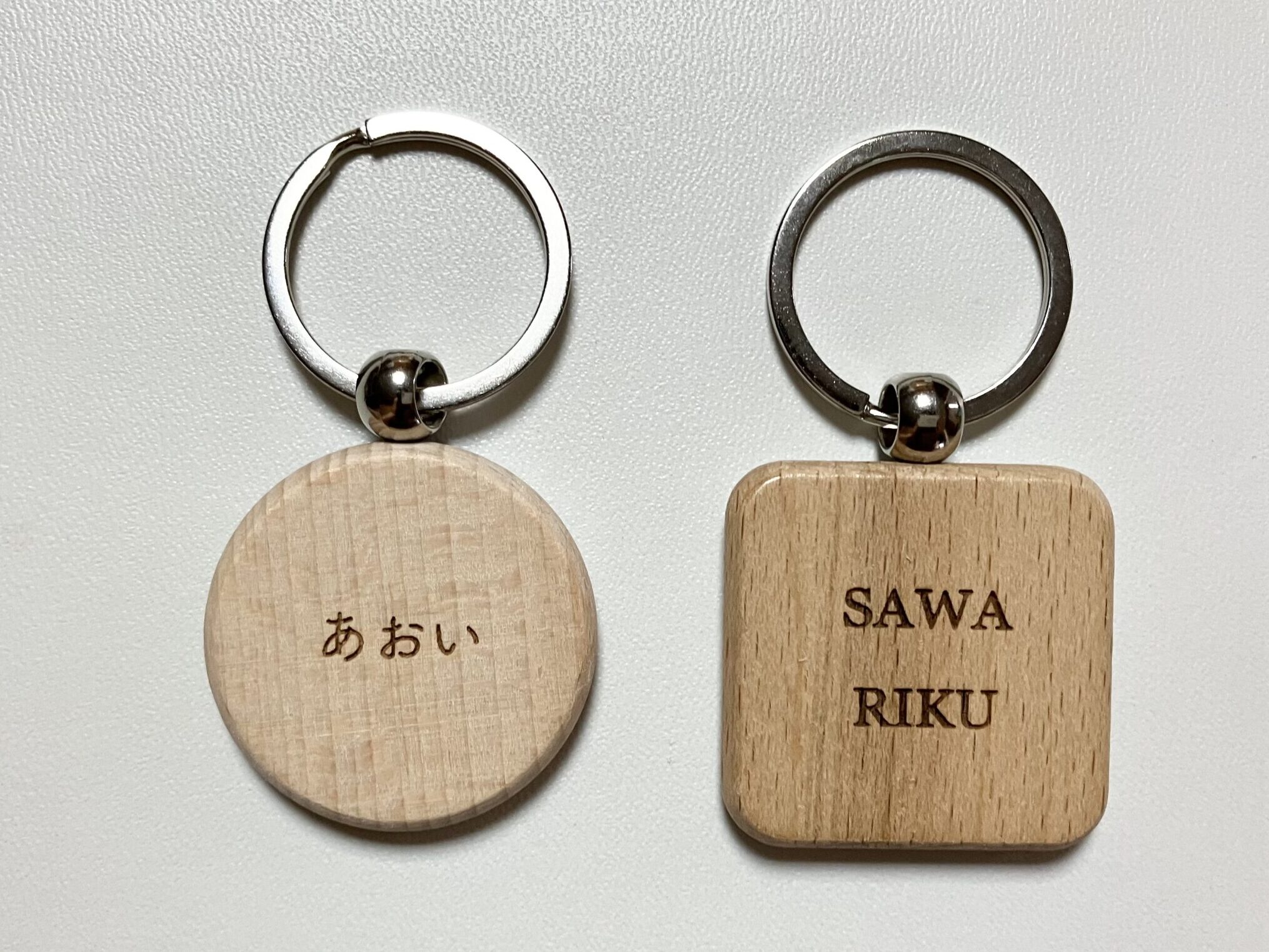 木製キーホルダーの写真２